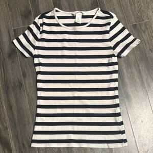 H&M striped ribbed tee